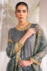 Emb Dhanak with Emb Dhanak shawl
